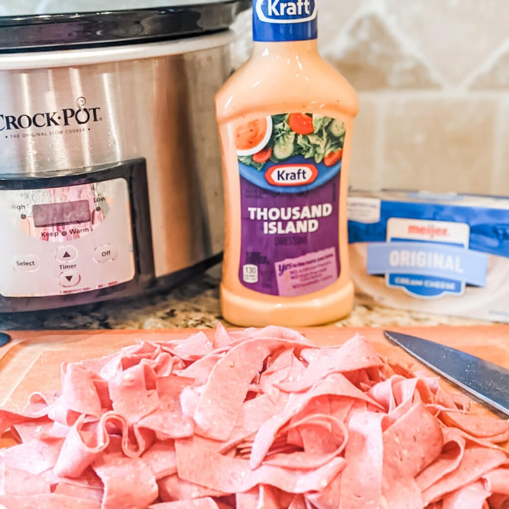 ingredients for slow cooker reuben sandwiches