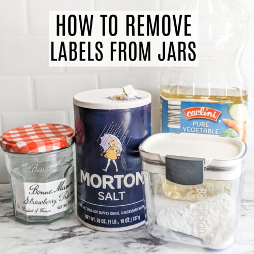 The Best Way To Remove Labels From Jars - Frugally Blonde