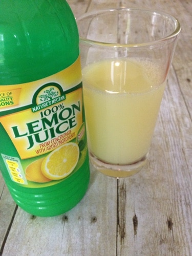 cup of lemon juice as a DIY rust remover