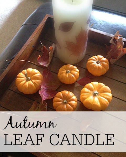 autumn leaf candle