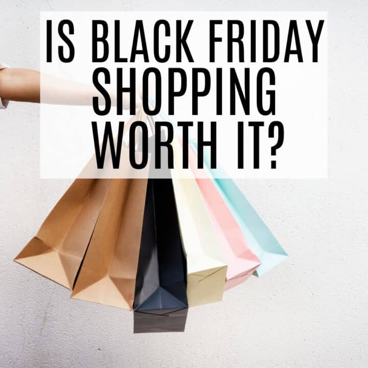 shopping bags with words is black friday shopping worth it