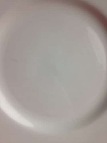 plate after removing scratches from it