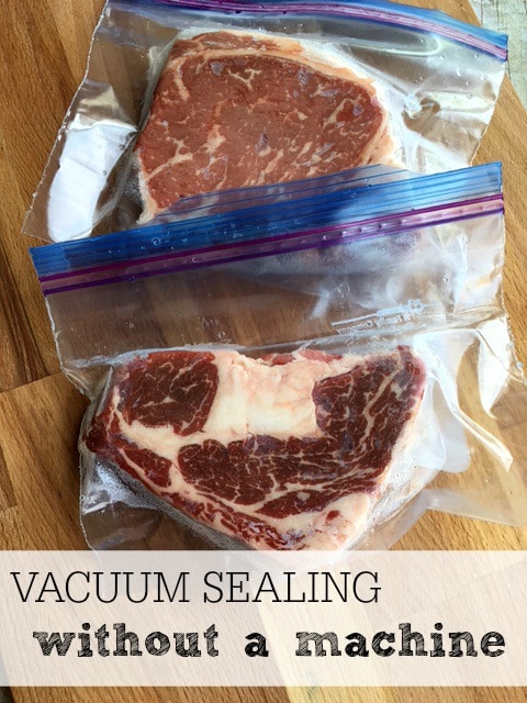vacuum sealing without a machine