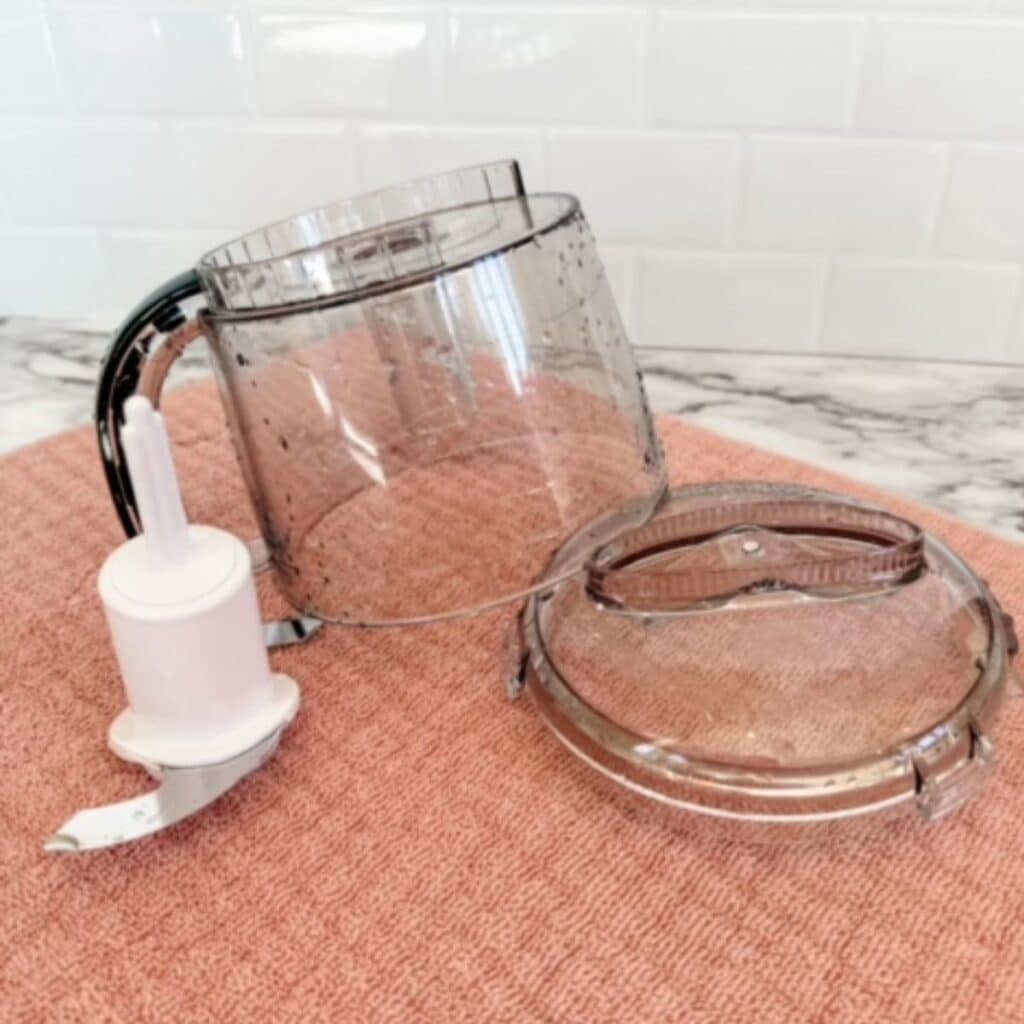 food processor air drying on countertop