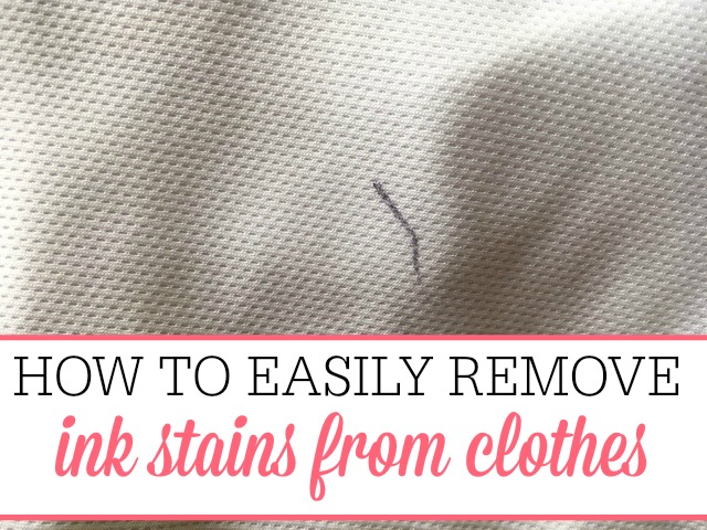 how to remove ink stains from clothes