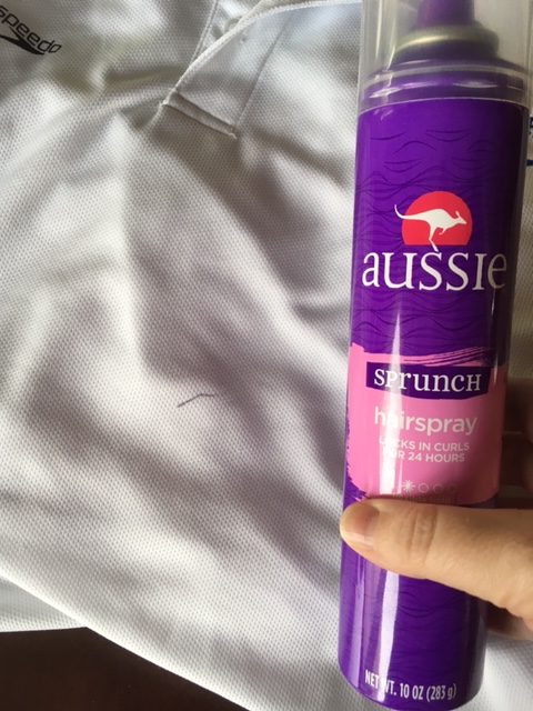 using hairspray to remove ink stain from clothes