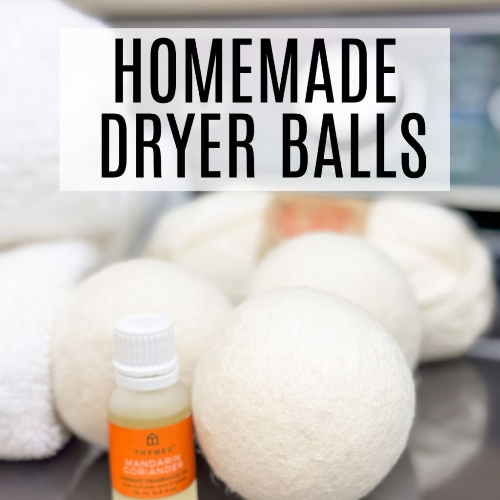 diy dryer balls on a dryer