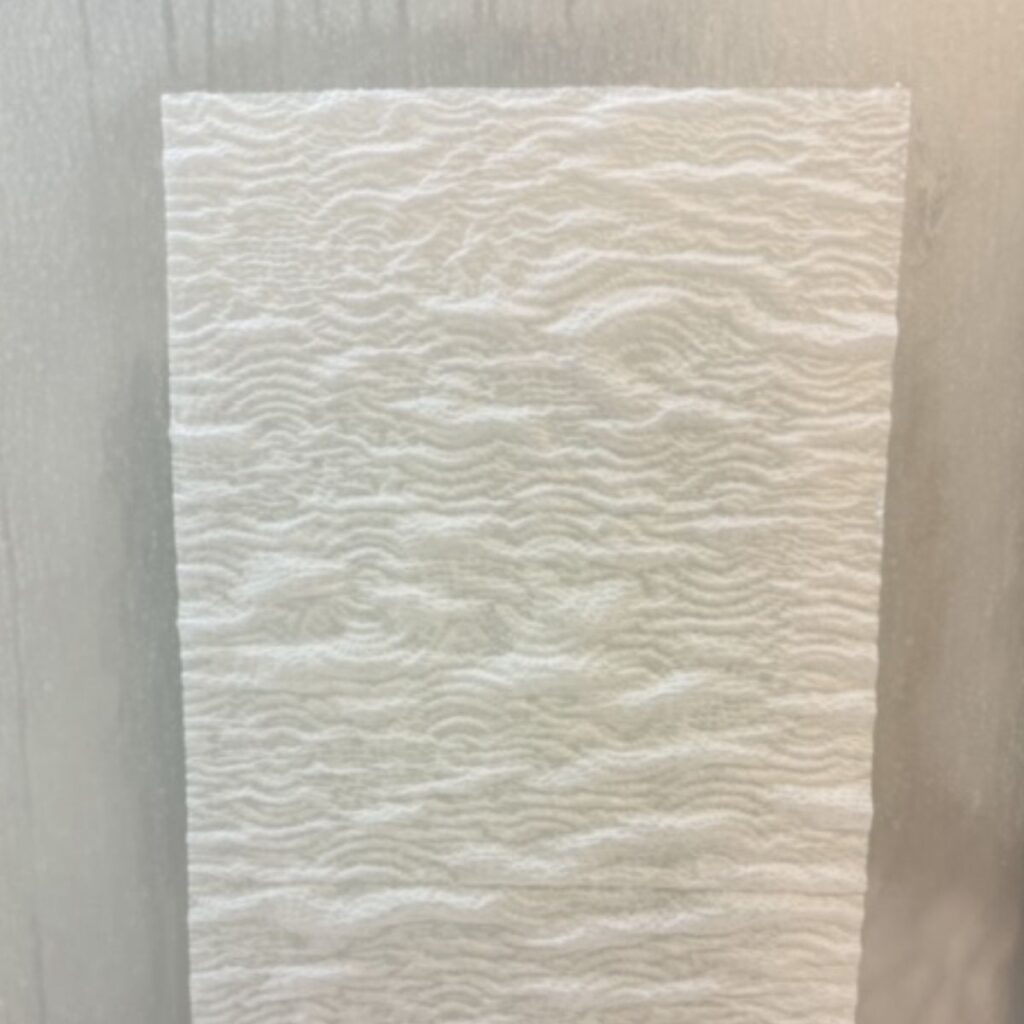 paper towel on shower door