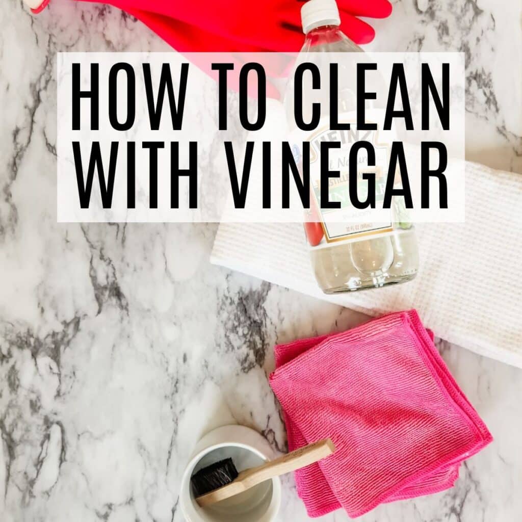 vinegar and other cleaning items