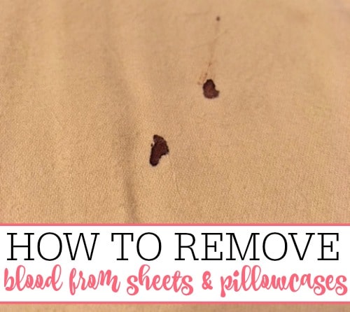 How To Remove Blood From Sheets - Frugally Blonde
