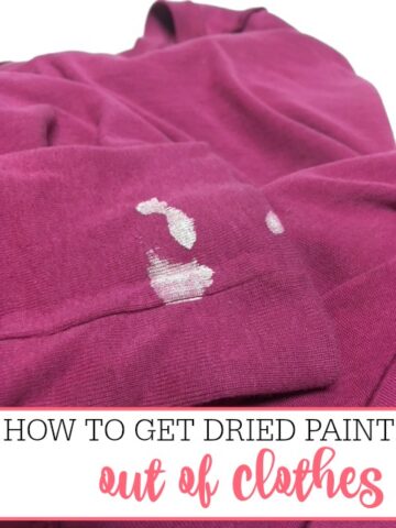 How To Get Dried Paint Out Of Clothes - Frugally Blonde
