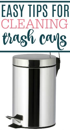cleaning trash cans