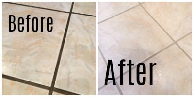 cleaning dirty grout