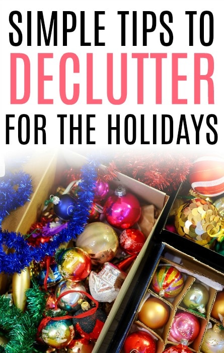 declutter for holidays