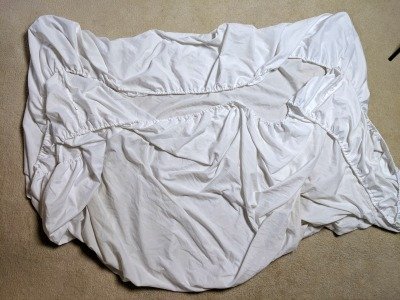 folding a fitted sheet
