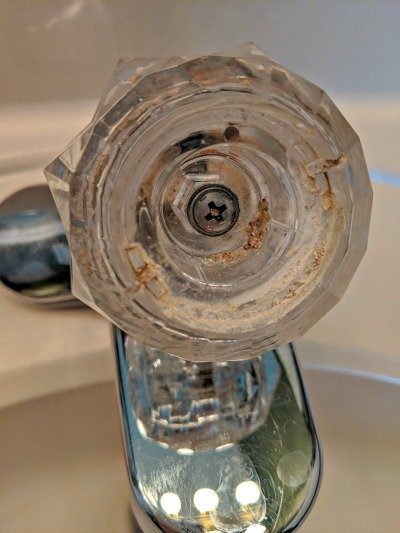 clean crystal faucet head
