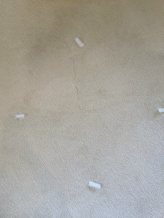 ice in carpet dents