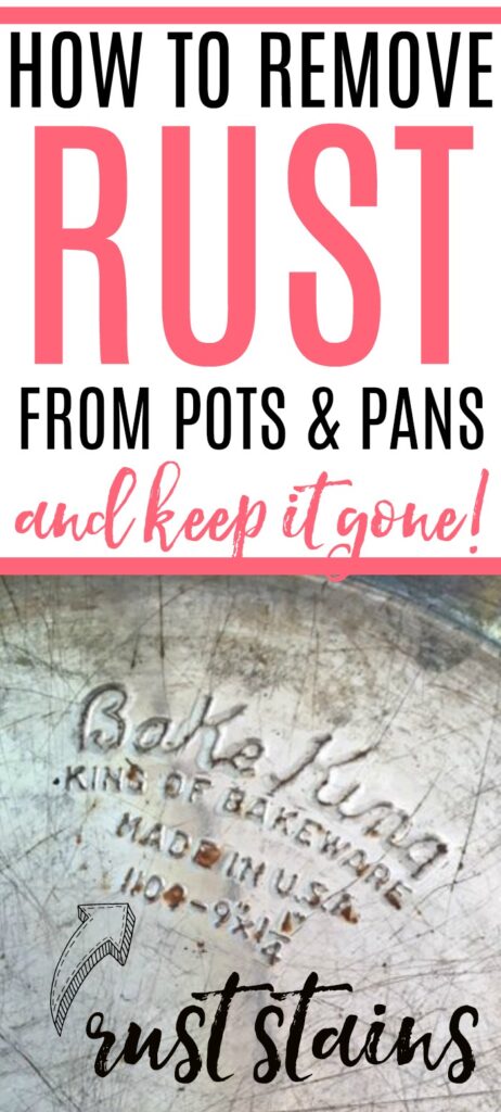 Don't throw out your pots and pans because of some rust. You can easily remove it. Check out how to remove rust from pots and pans.