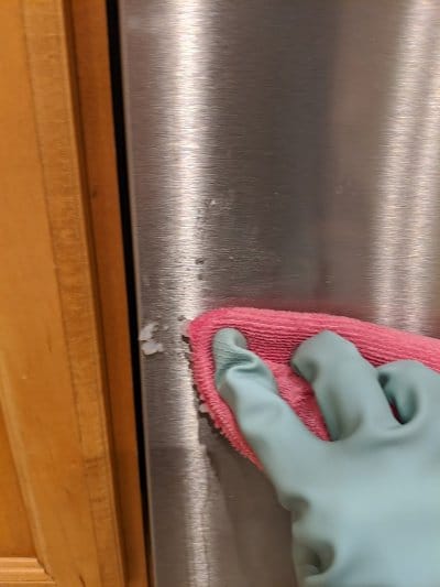 water stains on stainless steel dishwasher