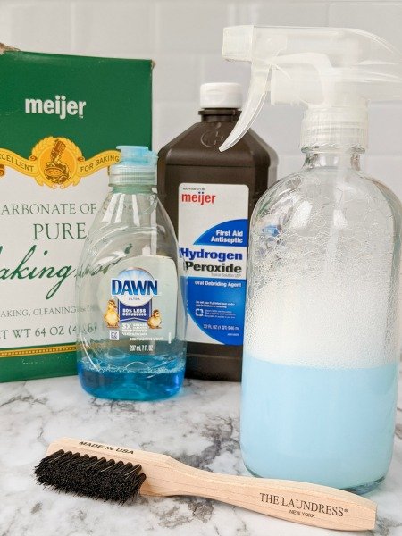 hydrogen peroxide and dawn soap for diy stain remover