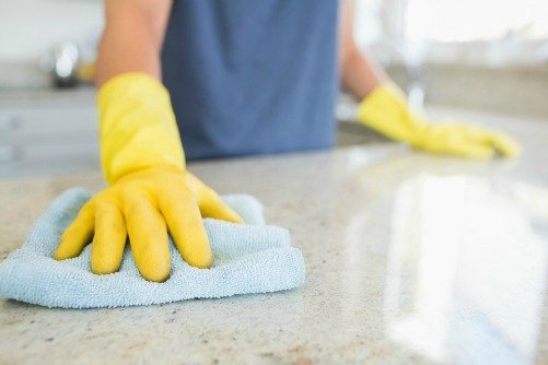 cleaning countertops