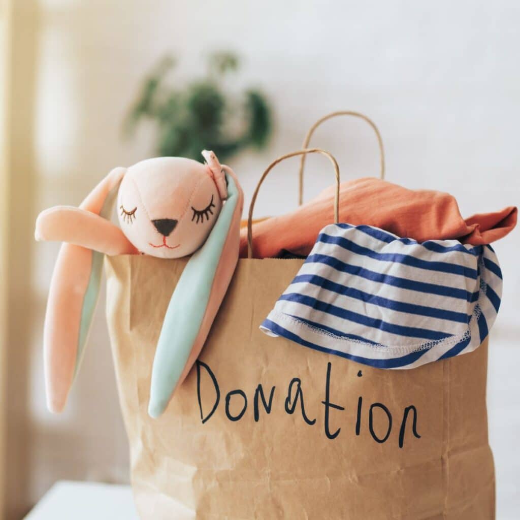 bag with donations
