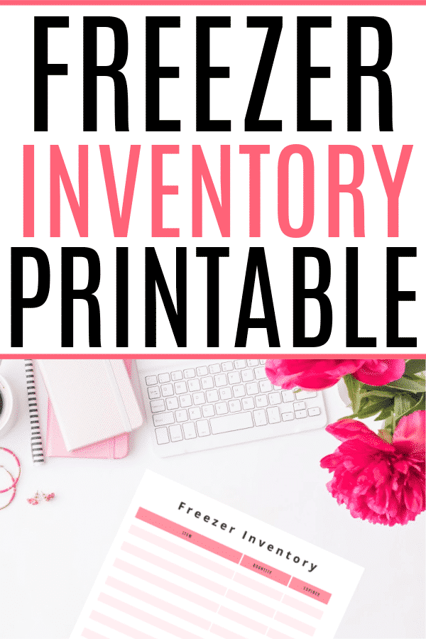 freezer inventory printable