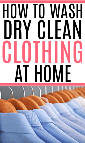 dry cleaning at home