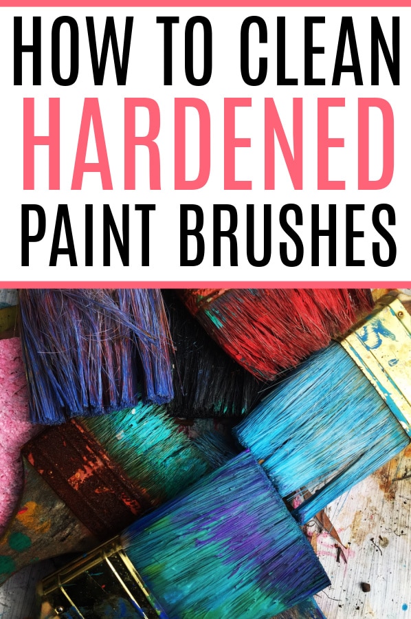 how to clean hardened paint brushes