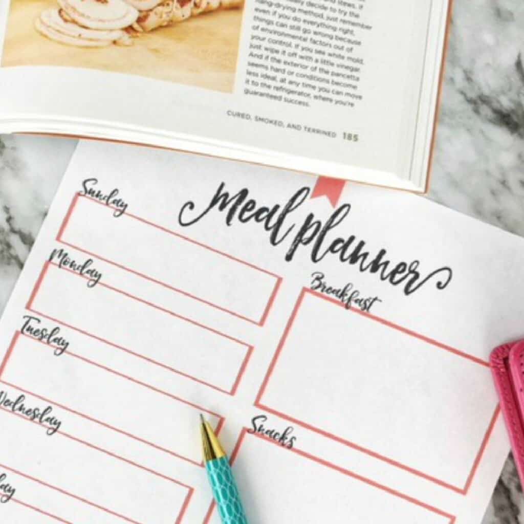 meal planning before the holidays