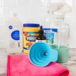 ingredients to make homemade glass cleaner