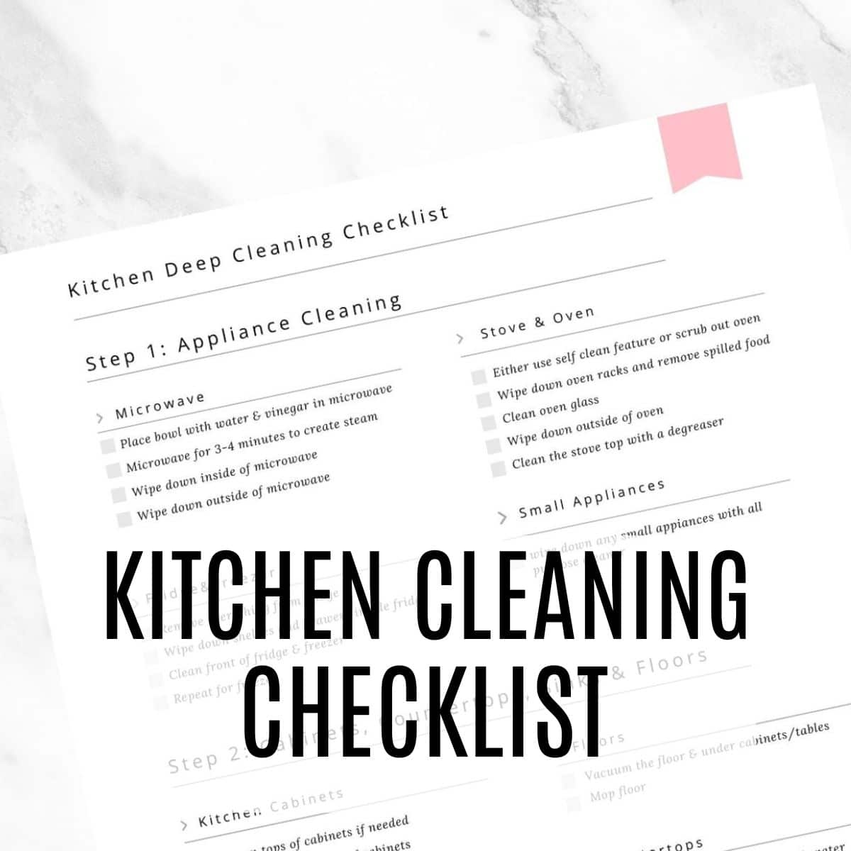 Kitchen Cleaning Checklist Frugally Blonde